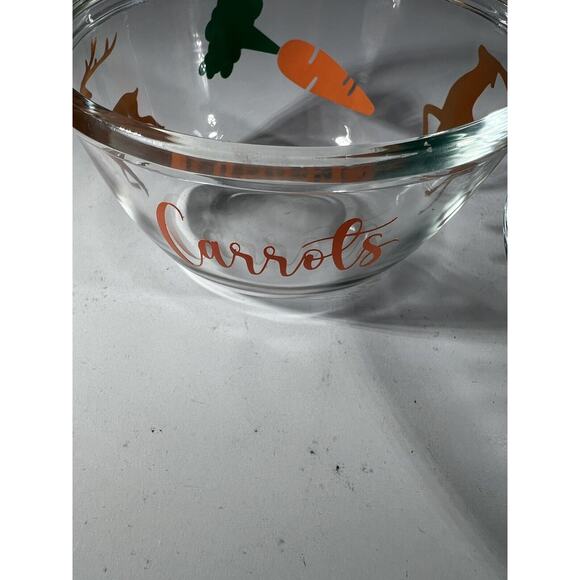 Christmas Glass Cookies For Santa Plate Carrots For Reindeer Bowl Clear Dishes - Picture 12 of 16